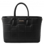 Preview: Handtasche Leder Steppdesign Schwarz Preview: Handtasche Leder Steppdesign Schwarz