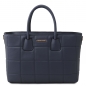 Preview: Handtasche Leder Steppdesign Blau Preview: Handtasche Leder Steppdesign Blau