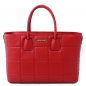 Preview: Handtasche Leder Steppdesign Rot Preview: Handtasche Leder Steppdesign Rot