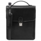 Preview: Leder Herrentasche David groß Schwarz Preview: Leder Herrentasche David groß Schwarz