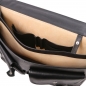 Preview: Leder Aktentasche Ancona schwarz interieur Preview: Leder Aktentasche Ancona schwarz interieur