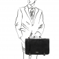 Preview: Leder Aktentasche Ancona schwarz outfit Preview: Leder Aktentasche Ancona schwarz outfit