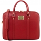 Preview: Saffiano-Leder Aktentasche Prato rot Preview: Saffiano-Leder Aktentasche Prato rot