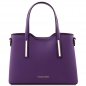 Preview: Leder-Handtasche Olimpia klein Purple Preview: Leder-Handtasche Olimpia klein Purple