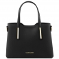 Preview: Leder-Handtasche_Olimpia_TL141521-Schwarz Preview: Leder-Handtasche_Olimpia_TL141521-Schwarz