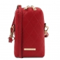Preview: Tuscany Leather Mini-Tasche Steppdesign rot