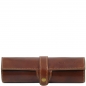 Preview: Stifte-Etui aus Leder Braun Preview: Stifte-Etui aus Leder Braun