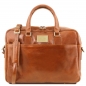 Preview: Leder Laptoptasche-Aktentasche Urbino Honig