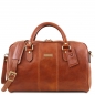 Preview: Leder Reisetasche Lisbona -klein-Honig Preview: Leder Reisetasche Lisbona -klein-Honig