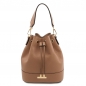Preview: Beuteltasche aus Leder TL142146 taupe Preview: Beuteltasche aus Leder TL142146 taupe