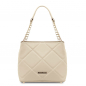 Preview: Beuteltasche Leder Steppdesign beige Preview: Beuteltasche Leder Steppdesign beige