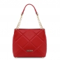 Preview: Beuteltasche Leder Steppdesign rot Preview: Beuteltasche Leder Steppdesign rot