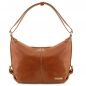 Preview: Leder Beuteltasche Sabrina honig Preview: Leder Beuteltasche Sabrina honig