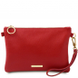 Preview: Tuscany Leather Clutch mit Schulterriemen rot Preview: Tuscany Leather Clutch mit Schulterriemen rot