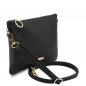 Preview: Tuscany Leather Clutch mit Schulterriemen schwarz Seite Preview: Tuscany Leather Clutch mit Schulterriemen schwarz Seite