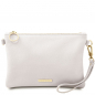 Preview: Tuscany Leather Clutch mit Schulterriemen weiß Preview: Tuscany Leather Clutch mit Schulterriemen weiß