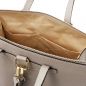 Mobile Preview: Tuscany Leather Damen Leder-Rucksack 3-in-1 grau Interieur
