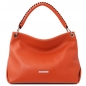 Preview: Leder-Handtasche TL142087 brandy Preview: Leder-Handtasche TL142087 brandy