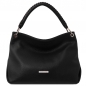 Preview: Leder-Handtasche TL142087 schwarz Preview: Leder-Handtasche TL142087 schwarz