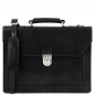 Preview: Leder Aktentasche Cremona Schwarz Preview: Leder Aktentasche Cremona Schwarz