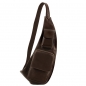 Preview: Leder Brusttasche mit Vortaschen dunkelbraun Preview: Leder Brusttasche mit Vortaschen dunkelbraun