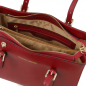 Mobile Preview: Tuscany Leather Handtasche Aura Rot Interieur