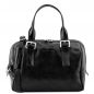 Preview: Leder Handtasche Eveline schwarz Preview: Leder Handtasche Eveline schwarz