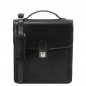 Preview: Leder Herrentasche David klein Schwarz Preview: Leder Herrentasche David klein Schwarz