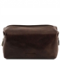 Preview: Leder Kulturtasche Smarty gross dunkelbraun Preview: Leder Kulturtasche Smarty gross dunkelbraun