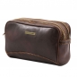 Preview: leder kulturtasche igor dunkelbraun seitenansicht Preview: leder kulturtasche igor dunkelbraun seitenansicht