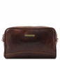 Preview: leder kulturtasche igor dunkelbraun Preview: leder kulturtasche igor dunkelbraun