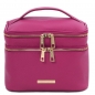 Preview: Kulturtasche Mary Leder fuchsia Preview: Kulturtasche Mary Leder fuchsia
