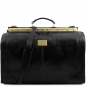 Preview: Leder Reisetasche Maulbügel Madrid groß schwarz Preview: Leder Reisetasche Maulbügel Madrid groß schwarz