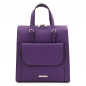 Mobile Preview: Damen Rucksack Ledertasche 3-in-1 Purple