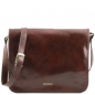 Preview: Große Leder-Umhängetasche Messenger Braun Preview: Große Leder-Umhängetasche Messenger Braun