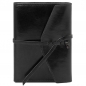 Preview: Notizbuch aus Leder schwarz Preview: Notizbuch aus Leder schwarz