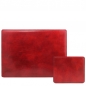 Preview: Office-Set aus Leder Rot Preview: Office-Set aus Leder Rot