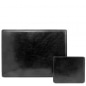 Preview: Office-Set aus Leder Schwarz Preview: Office-Set aus Leder Schwarz