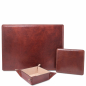 Preview: Office-Set Leder braun Preview: Office-Set Leder braun
