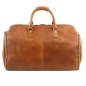 Preview: Reisetasche-Kleidersack Antiqua natural Rückseite