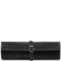 Preview: Schmuckrolle aus Leder Schwarz Preview: Schmuckrolle aus Leder Schwarz
