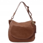 Preview: Tuscany Leather Schultertasche aus Leder Zimt