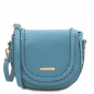 Preview: Tuscany Leather Schultertasche Saddle himmelblau Preview: Tuscany Leather Schultertasche Saddle himmelblau