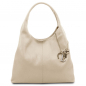 Mobile Preview: Tuscany Leather Schultertasche Hobo beige
