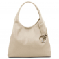 Preview: Tuscany Leather Schultertasche Hobo beige Preview: Tuscany Leather Schultertasche Hobo beige