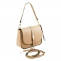 Mobile Preview: Tuscany Leather Schultertasche Nausica champagner Seite
