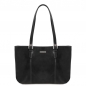 Preview: Leder Schultertasche Shopper Annalisa Schwarz Preview: Leder Schultertasche Shopper Annalisa Schwarz