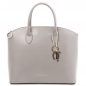 Preview: TL KeyLuck Shopper aus Leder grau Preview: TL KeyLuck Shopper aus Leder grau