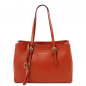 Preview: TL Bag Leder-Schultertasche brandy Preview: TL Bag Leder-Schultertasche brandy