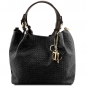 Preview: TL KeyLuck Leder-Handtasche Wildleder schwarz Preview: TL KeyLuck Leder-Handtasche Wildleder schwarz